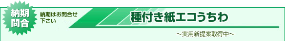 20営業日後発送 種付き紙エコうちわ